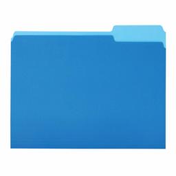 AmazonBasics File Folder - Color, 1/3 Tab, Blue, Letter, 36-Pack
