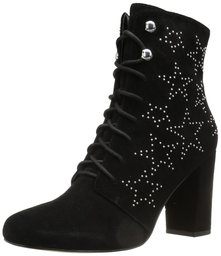 Amazon Brand - The Fix Women's Sheena Lace-up Bootie with Studded Star Embellishment, Black, 6 B US