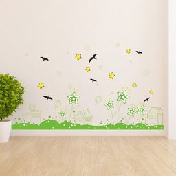Amazon Brand - Solimo Wall Sticker for Home (Starstruck, Ideal Size on Wall, 122 cm X 70 cm)