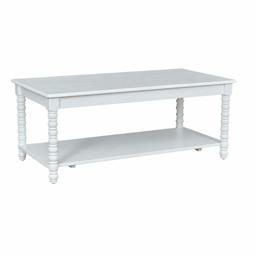 Amazon Brand – Ravenna Home Traditional Solid Pine Coffee Table, 23.62"W, White