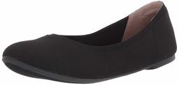 Amazon Essentials Women's Ballet Flat, Black Knit, 11.5 Wide US