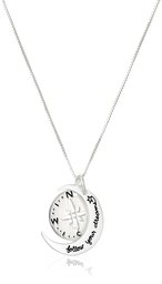 Sterling Silver Two-Piece Compass "Follow Your Dreams" Pendant Necklace, 18"