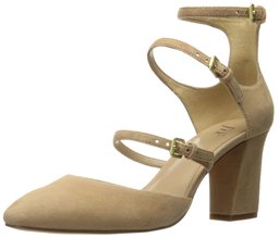 The Fix Amazon Brand Women's Cooley Three Buckle Closed-Toe Mary Jane Dress Pump,Camel,9 B US