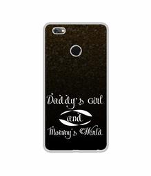 Amazon Brand - Solimo Designer Daddy's Girl and Mummy World UV Printed Soft Back Case Mobile Cover for Gionee M7 Power