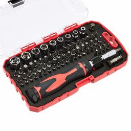AmazonBasics 73-Piece Magnetic Ratchet Wrench and Screwdriver Set (Renewed)