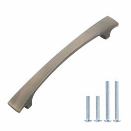 AmazonBasics Thick Modern Curved 6.5" Length (5 Inch Hole Centre), Pull Pack of 10, AB2600-AB-10