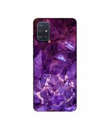 Amazon Brand - Solimo Designer Purpal Stone 3D Printed Hard Back Case Mobile Cover for Samsung Galaxy A51