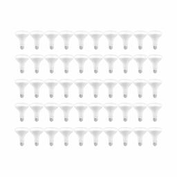 AmazonCommercial 65 Watt Equivalent, 10000 Hours, Non-Dimmable, 650 Lumens, E26 Base, BR30 LED Light Bulb - Pack of 50, Soft White