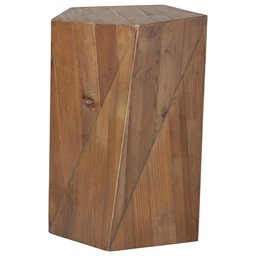 Amazon Brand – Rivet Rustic Reclaimed Fir Wood Side End Table, 16.5"W, Natural