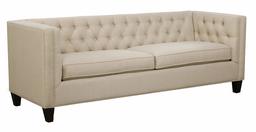 Amazon Brand – Stone & Beam Cypress Modern Tufted Farmhouse Sofa Couch, 85"W, Beige