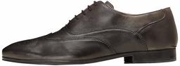 find. Men's Leather Lace Up Brogue, Gray (Grey), 10 UK