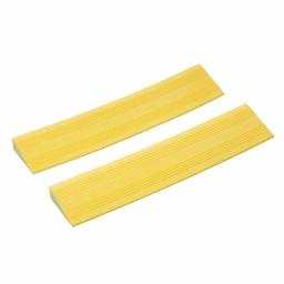 AmazonCommercial Safety Ramp Border for Anti-Fatigue Drainage Mat Modular Tiles, Rubber, 12" X 2.5", 3/4" Thickness, Female Connector, Yellow General-Purpose