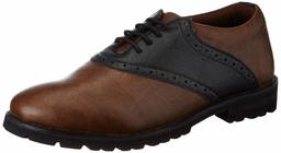 Amazon Brand - Symbol Men's Black/ Brown PU Formal Shoes - 7 UK (AZ-SY-420)