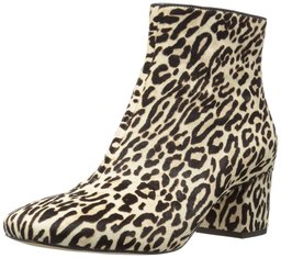 Amazon Brand - The Fix Women's Daniella Block-Heel Ankle Bootie, Snow Leopard, 11 B US