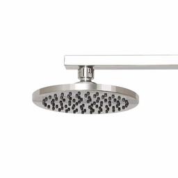 AmazonBasics Rain Shower Head, 6", Round, 6" - Round, Satin Nickel