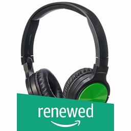 (Renewed) AmazonBasics Lightweight On-Ear Headphones - Green