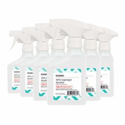Amazon Brand - Solimo 50% Isopropyl Alcohol First Aid Antiseptic Spray Bottle, 10 Fluid Ounces (Pack of 6)