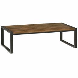Amazon Brand – Stone & Beam Industrial Coffee Table, 53"W, Antique Natural and Black