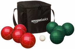 AmazonBasics Bocce Ball Set with Soft Carrying Case - 90mm (Renewed)