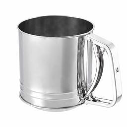 AmazonCommercial Stainless Steel Flour Sifter, Large
