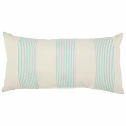 Amazon Brand – Stone & Beam Casual Outdoor Stripe Throw Pillow - 24 x 12 Inch, Teal