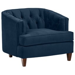 Amazon Brand – Stone & Beam Leila Tufted Chair, 44" W, Ink Blue