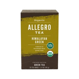 Allegro Tea Organic Himalayan Green Tea Bags, 20 Count