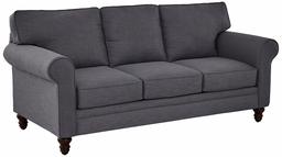 Amazon Brand – Ravenna Home Randall Rolled Arm Sofa, 83"W, Slate Blue