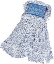 AmazonBasics Loop-End Rayon Finish Commercial String Mop Head, 1.25 Inch Headband, Large, 6-Pack