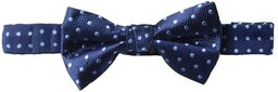 BUTTONED DOWN Men's Classic Silk Pre-Tied Bow Tie, navy dot, One Size