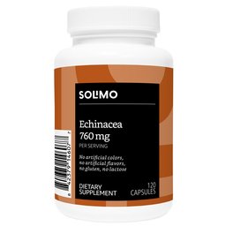 Amazon Brand - Solimo Echinacea 760 mg, 120 Capsules (2 Capsules per Serving)