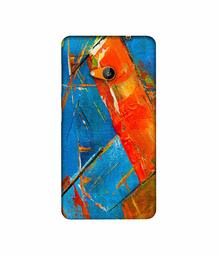 Amazon Brand - Solimo Designer Sky Blue and Orange Canvas 3D Printed Hard Back Case Mobile Cover for Microsoft Lumia 535