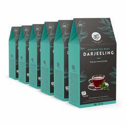 Amazon Brand - Happy Belly Select Black Tea Teabags Darjeeling 6x20 tea pyramides