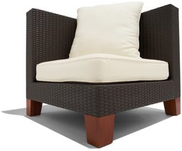 Strathwood Camano All-Weather Wicker Sectional Sofa Seat, Left
