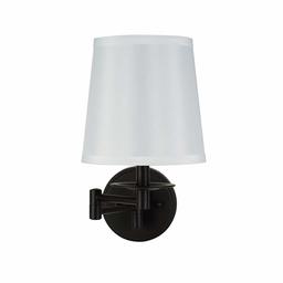 Amazon Brand – Ravenna Home Adjustable Shaded Wall Sconce with LED Light Bulb, 13.75"H, Dark Bronze