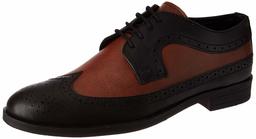 Amazon Brand - Symbol Men's Black/ Tan PU Formal Shoes - 10 UK (AZ-SY-428)