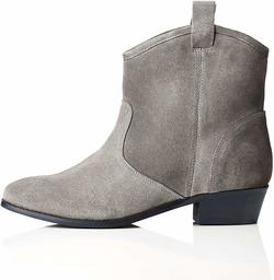 find. Women's Ankle Boots in Suede Cowboy Style, Grey (Grey), 7 UK