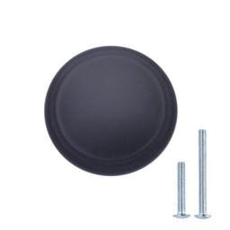 AmazonBasics Modern Top Ring Cabinet Knob, 1.16" Diameter, Flat Black, 25-Pack