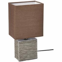 UMI Table Lamp Fabric Shade with Rectangular Wood Base 11.5 Inches