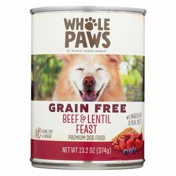WHOLE PAWS Beef and Lentil Recipe Dog Food, 13.2 OZ