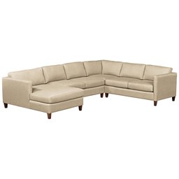 Amazon Brand – Stone & Beam Andover Modern Right U-Sectional Sofa, 134"W, Linen