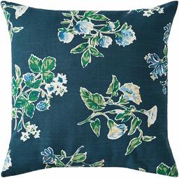 Amazon Brand – Ravenna Home Casual Floral Throw Pillow, 20" x 20", Navy and Gray