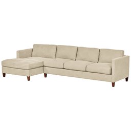 Amazon Brand – Stone & Beam Andover Modern Left Chaise Sofa Sectional, 126"W, Linen