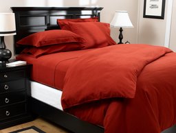Pinzon 160-Gram Solid Flannel King Duvet Cover, Brick