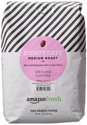 AmazonFresh Donut Cafe Ground Coffee, Medium Roast, 32 Ounce