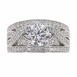 [Find] Amazon Collection Rhodium Plated Sterling Silver kuriakyu-bikkuzirukoniabinte-ziwaidobando Engagement Ring, Size 9