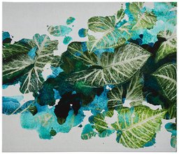 Amazon Brand – Rivet Splattered Green and Turqoise Blue Paradise Leaves Print, 20" x 17"