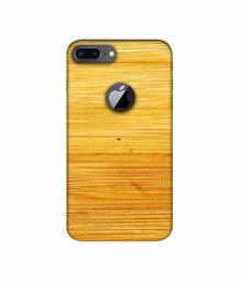 Amazon Brand - Solimo Designer Yellow Brush Texture 3D Printed Hard Back Case Mobile Cover for Apple iPhone 8 Plus (with Logo Cut)