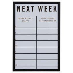 Amazon Brand – Rivet Modern Next Week Gold Glitter Dry Erase Board, 16" x 24"