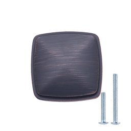 AmazonBasics Square Drawer Knob 1.25" Diameter Classic, AB400-OR-10